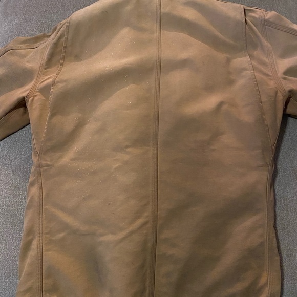 Vintage Dirty Distressed Carhartt Canvas Jacket XLarge Beige/ Mocha - Picture 13 of 13
